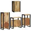 vidaXL Set de mobilier pentru baie 4 pcs Maro Lemn de mango solid