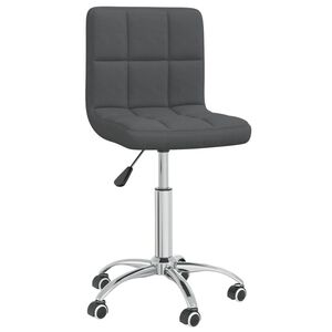 vidaXL Scaun de birou pivotant, gri &icirc;nchis, material textil