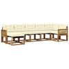 vidaXL Set de canapele de exterior 7 buc. Natural și Crem