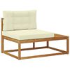 vidaXL Set de canapele de exterior 7 Bucată Natural și Crem