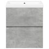 vidaXL Set mobilier de baie, 2 piese, gri beton, lemn compozit