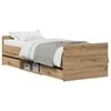 vidaXL Cadru de pat Stejar Artizanal 193 x 78 x 50 cm Lemn prelucrat