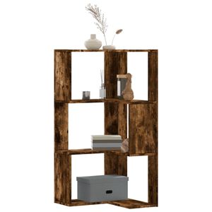 vidaXL Bibliotecă 3 niveluri stejar fumuriu 50x50x102cm lemn prelucrat