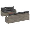 vidaXL Set de canapele pentru grădină 8 pcs Gri Rattan poli
