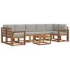 vidaXL Set de canapele de exterior 8 pcs Gri natural și deschis
