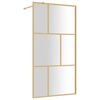vidaXL Paravan de duș walk-in auriu 115x195 cm sticlă ESG transparentă