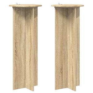 vidaXL Suport pentru plante 2 buc. Stejar Sonoma &Oslash;40 x 100 cm