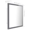 vidaXL Oglindă de baie cu LED, gri extralucios, 40x8,5x37 cm, acril