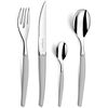 Lou Laguiole Set de tac&acirc;muri Jet, 24 piese, argintiu satinat