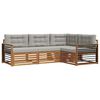 vidaXL Set de canapele de exterior 4 pcs Gri natural și deschis
