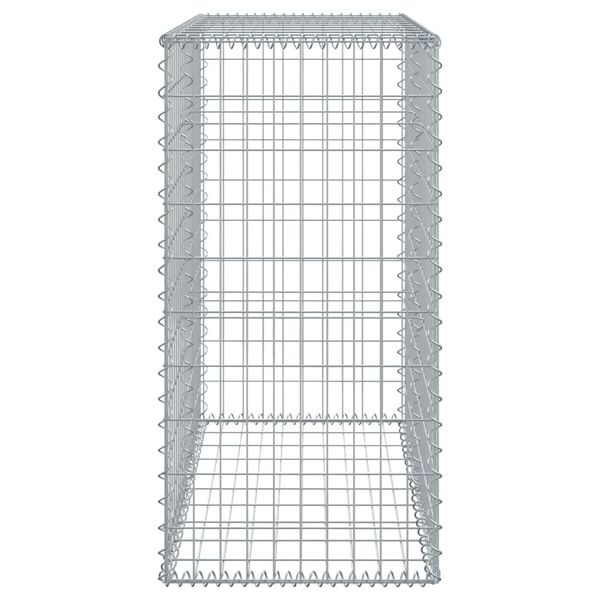 vidaXL Coș gabion cu capac, argintiu, 100x50x100 cm, fier galvanizat