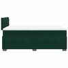 vidaXL Pat box spring cu saltea, verde &icirc;nchis, 120x190 cm, catifea