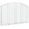 vidaXL Coș gabion arcuit 200x30x120/140 cm fier galvanizat
