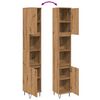 vidaXL Dulap de baie, stejar artizanal, 30x30x190 cm, lemn prelucrat