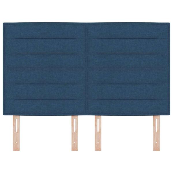 vidaXL Tăblie cap cu headboard albastru 144 cm Piele artificială