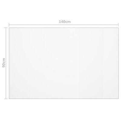 vidaXL Folie de protecție masă, transparent, 140 x 90 cm, PVC, 1,6 mm