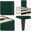 vidaXL Cadru de pat cu headboard Verde &icirc;nchis 80 x 200 cm Catifea
