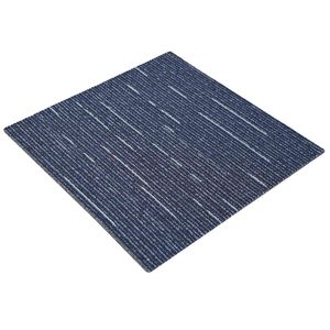vidaXL Placă de carpetă Striped Blue 50 x 50 cm 36 pcs PP și bitum