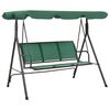 vidaXL Balansoar de grădină, verde, 170 cm, textilenă și oțel