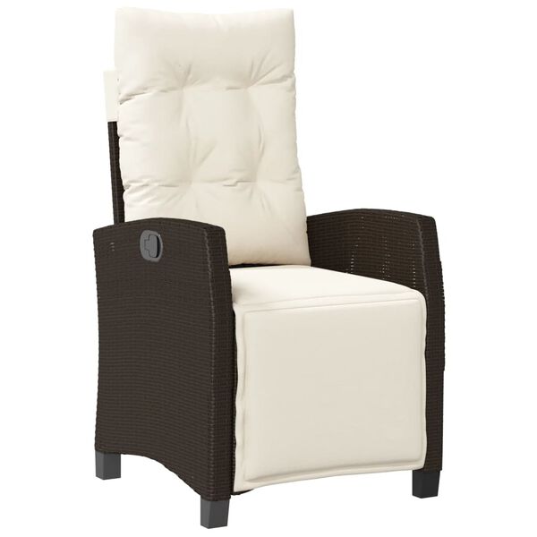 vidaXL Set mobilier de grădină cu perne, 7 piese, maro, poliratan