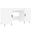 vidaXL Birou, alb, 140x50x75 cm, lemn compozit