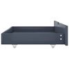 vidaXL Cadru de pat cu 2 sertare, gri, 140 x 200 cm, lemn masiv pin