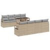 vidaXL Set de canapele pentru grădină 9 buc. Bej Rattan poli