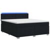 vidaXL Pat box spring cu saltea și LED Negru 140 x 190 cm Țesătură