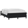 vidaXL Pat box spring cu saltea, negru, 160x210 cm, catifea