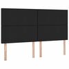 vidaXL Pat cu storage cu saltea Negru 200 x 200 cm Piele artificială