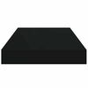vidaXL Raft de perete suspendat, negru, 40x23x3,8 cm, MDF