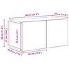 vidaXL Set comodă TV Pe perete 2 pcs Lemn Vechi Lemn compozit