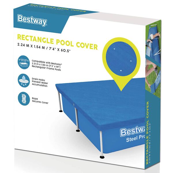 Bestway Prelată de piscină Flowclear, 221 x 150 cm