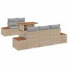 vidaXL Set de canapele pentru grădină 6 buc. Bej Rattan poli