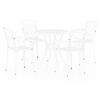 vidaXL Set mobilier bistro, 5 piese, alb, aluminiu turnat