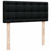 vidaXL Pat otoman cu saltea negru 120x200 cm stofa