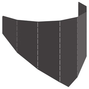 vidaXL Margine pentru gazon 100 x 45 cm Oțel Negru