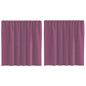 vidaXL Perdele Voile cu Bucle 2 buc Violet 140x140 cm