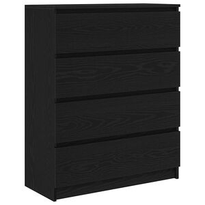 vidaXL Bufetă Stejar negru 80x35x99 cm Lemn prelucrat