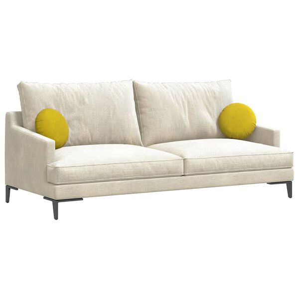 vidaXL Perne de Șezut 2 pcs Galben Ø 40 x 13 cm Catifea