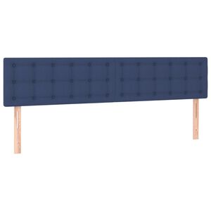 vidaXL Tăblii de pat, albastru, 180x5x78/88 cm, textil
