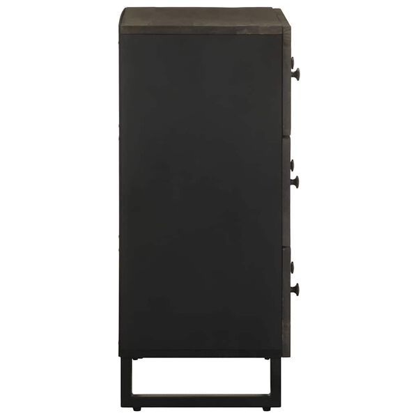 vidaXL Bufetă neagră 60x33x75 cm lemn masiv de mango