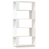 vidaXL Bibliotecă/Separator cameră, alb, 80x25x132 cm lemn masiv pin