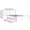 vidaXL Cadru de pat, negru, 140x200 cm, lemn masiv de pin