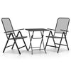 vidaXL Set mobilier grădină 3 piese antracit plasă metalică expandată