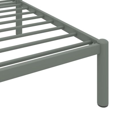 vidaXL Cadru de pat, gri, 200 x 200 cm, metal