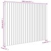 vidaXL Tăblie de pat pentru perete, alb, 146,5x3x110 cm lemn masiv pin