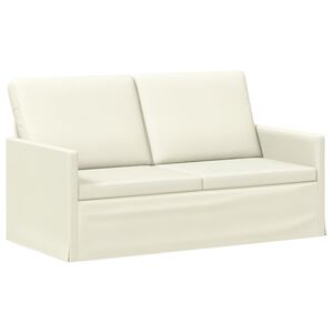 vidaXL Canapea cu 2 locuri Crem 150 x 81 x 82 cm Țesătură din corduroy