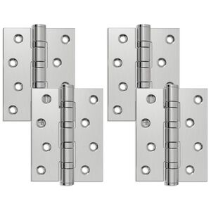 vidaXL Hinge 4 buc. 100 x 78 x 13 mm Argintiu Oțel