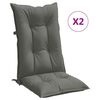 vidaXL Perne scaun cu spătar &icirc;nalt 2 buc. melanj gri 120x50x7cm textil